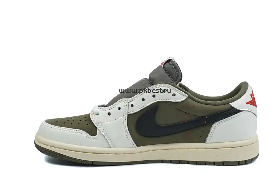 PK5.0 JORDAN 1 RETRO LOW Medium Olive TRAVIS SCOTT NEUTRAL OLIVE RETAIL MATERIALS READY TO SHIP