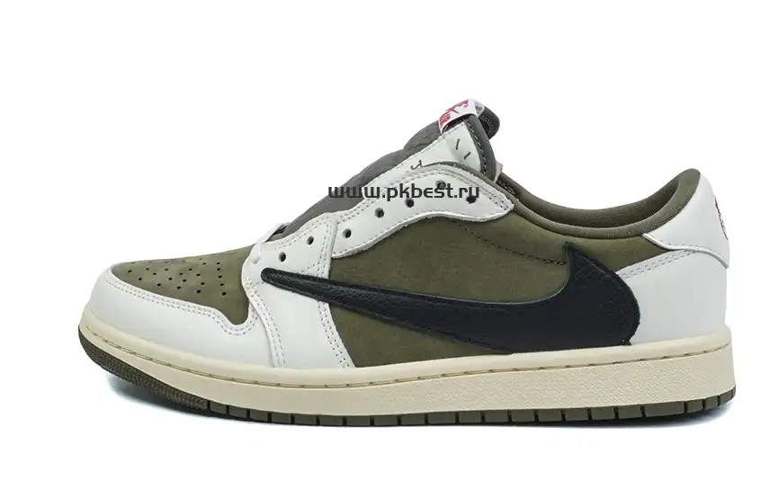 PK5.0 JORDAN 1 RETRO LOW Medium Olive TRAVIS SCOTT NEUTRAL OLIVE RETAIL MATERIALS READY TO SHIP