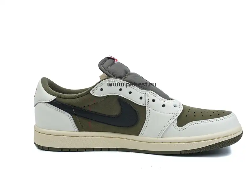 PK5.0 JORDAN 1 RETRO LOW Medium Olive TRAVIS SCOTT NEUTRAL OLIVE RETAIL MATERIALS READY TO SHIP