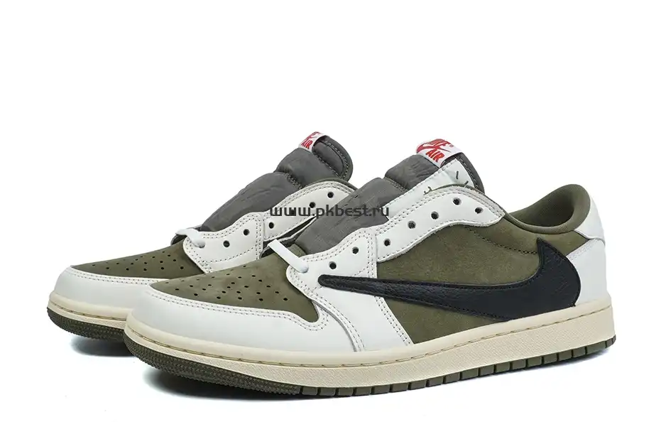 PK5.0 JORDAN 1 RETRO LOW Medium Olive TRAVIS SCOTT NEUTRAL OLIVE RETAIL MATERIALS READY TO SHIP