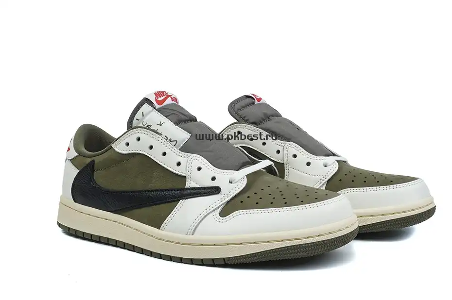 PK5.0 JORDAN 1 RETRO LOW Medium Olive TRAVIS SCOTT NEUTRAL OLIVE RETAIL MATERIALS READY TO SHIP