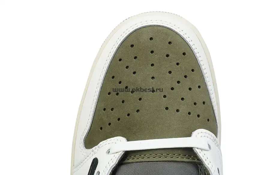 PK5.0 JORDAN 1 RETRO LOW Medium Olive TRAVIS SCOTT NEUTRAL OLIVE RETAIL MATERIALS READY TO SHIP