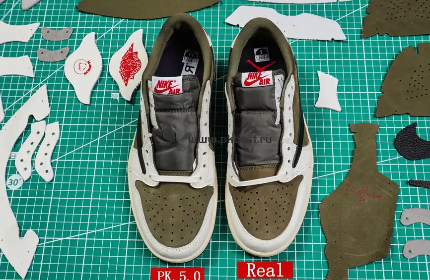 PK5.0 JORDAN 1 RETRO LOW Medium Olive TRAVIS SCOTT NEUTRAL OLIVE RETAIL MATERIALS READY TO SHIP