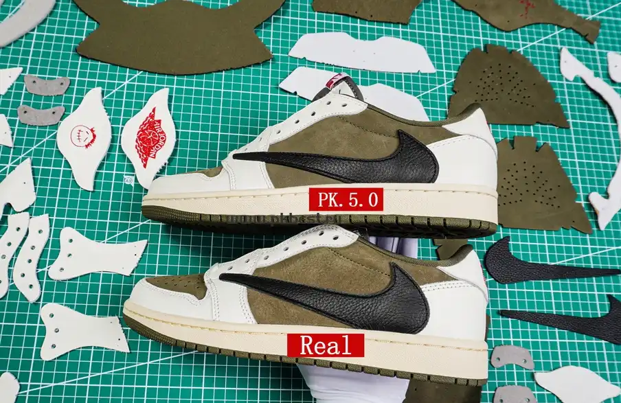 PK5.0 JORDAN 1 RETRO LOW Medium Olive TRAVIS SCOTT NEUTRAL OLIVE RETAIL MATERIALS READY TO SHIP