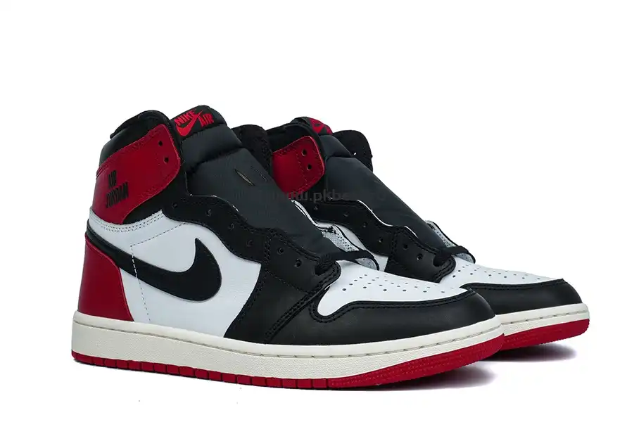 PK5.0 Jordan Air Jordan 1 “Black Toe Reimagined” White black red RETAIL MATERIALS READY TO SHIP