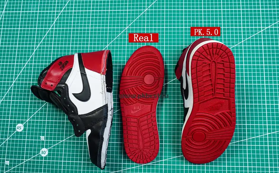 PK5.0 Jordan Air Jordan 1 “Black Toe Reimagined” White black red RETAIL MATERIALS READY TO SHIP