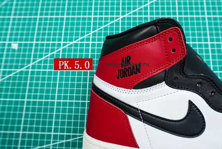 PK5.0 Jordan Air Jordan 1 “Black Toe Reimagined” White black red RETAIL MATERIALS READY TO SHIP