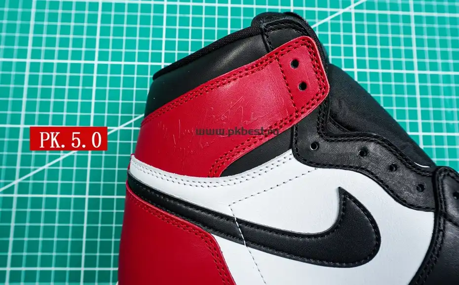 PK5.0 Jordan Air Jordan 1 “Black Toe Reimagined” White black red RETAIL MATERIALS READY TO SHIP