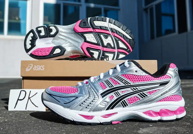 PK GOD Asics Gel-Kayano 14 Silver black RETAIL MATERIALS READY TO SHIP