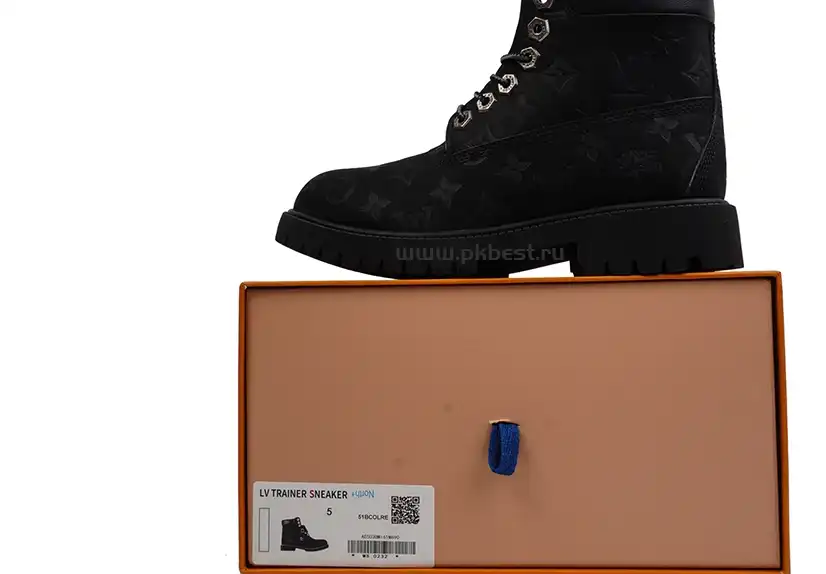 PK GOD Timberland x LOUIS VUITTON Cow leather black RETAIL MATERIALS READY TO SHIP