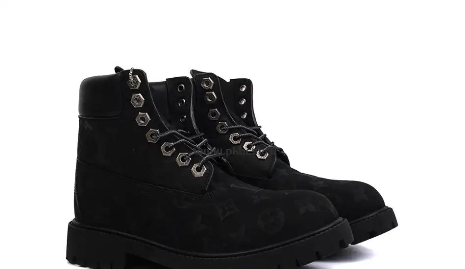 PK GOD Timberland x LOUIS VUITTON Cow leather black RETAIL MATERIALS READY TO SHIP