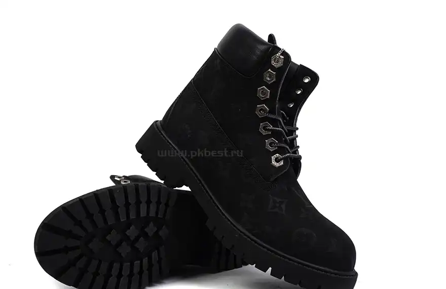 PK GOD Timberland x LOUIS VUITTON Cow leather black RETAIL MATERIALS READY TO SHIP