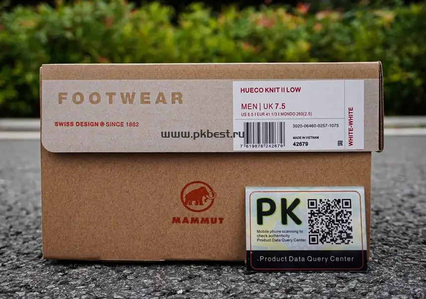 PK GOD Mammut Men’s Hueco Knit II Low White RETAIL MATERIALS READY TO SHIP