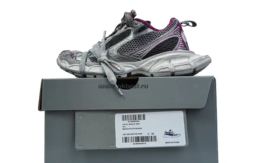 PK God Balenciaga 3XL Sneaker  Silver purple RETAIL MATERIALS READY TO SHIP