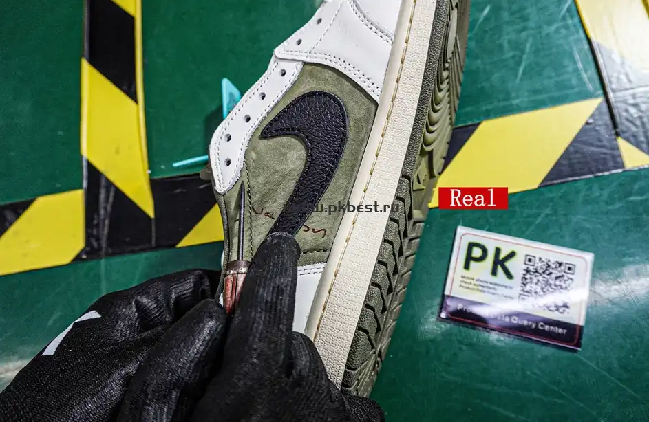 PK5.0 JORDAN 1 RETRO LOW Medium Olive TRAVIS SCOTT NEUTRAL OLIVE RETAIL MATERIALS READY TO SHIP