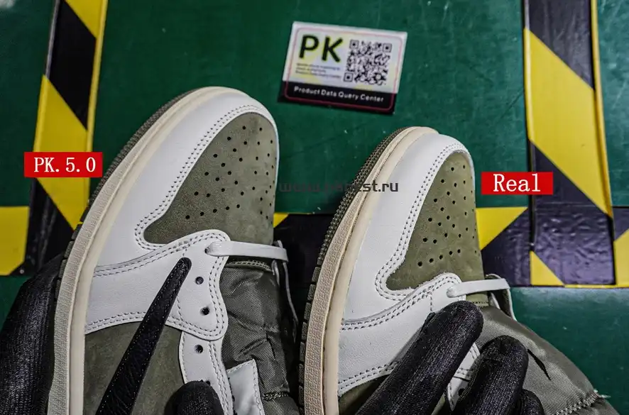 PK5.0 JORDAN 1 RETRO LOW Medium Olive TRAVIS SCOTT NEUTRAL OLIVE RETAIL MATERIALS READY TO SHIP