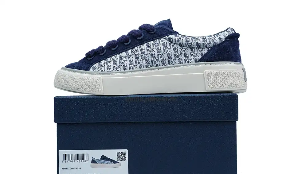 PK GOD Dior B33 TENNIS  DO EMBROIDERED  CANV BLUE & WHITE RETAIL MATERIALS READY TO SHIP