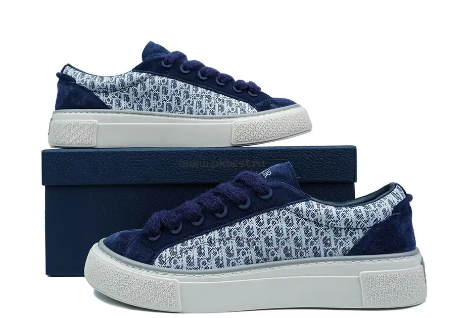 PK GOD Dior B33 TENNIS  DO EMBROIDERED  CANV BLUE & WHITE RETAIL MATERIALS READY TO SHIP