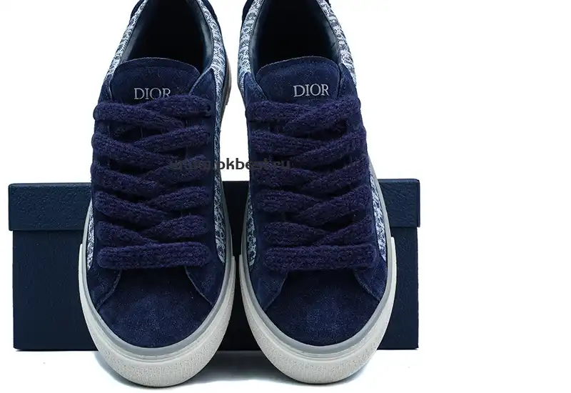 PK GOD Dior B33 TENNIS  DO EMBROIDERED  CANV BLUE & WHITE RETAIL MATERIALS READY TO SHIP