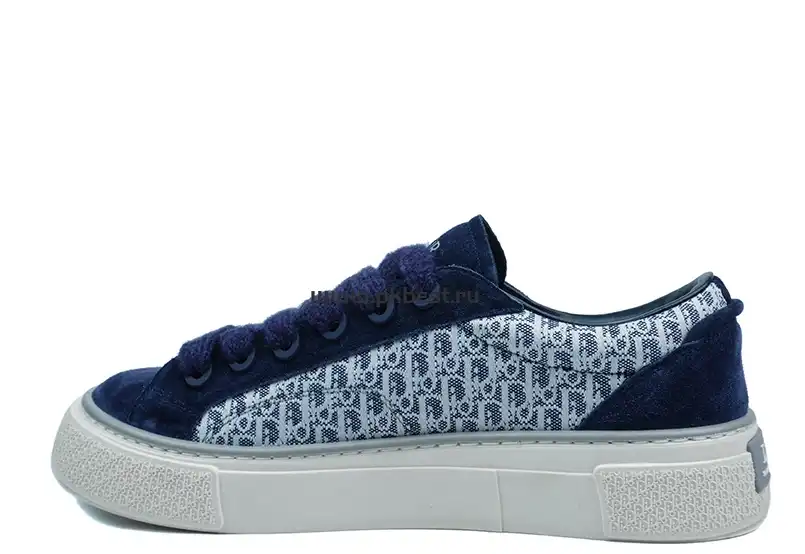 PK GOD Dior B33 TENNIS  DO EMBROIDERED  CANV BLUE & WHITE RETAIL MATERIALS READY TO SHIP