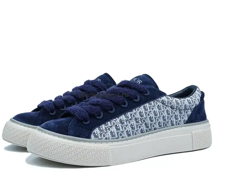 PK GOD Dior B33 TENNIS  DO EMBROIDERED  CANV BLUE & WHITE RETAIL MATERIALS READY TO SHIP