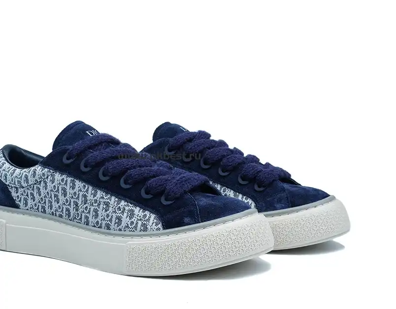 PK GOD Dior B33 TENNIS  DO EMBROIDERED  CANV BLUE & WHITE RETAIL MATERIALS READY TO SHIP