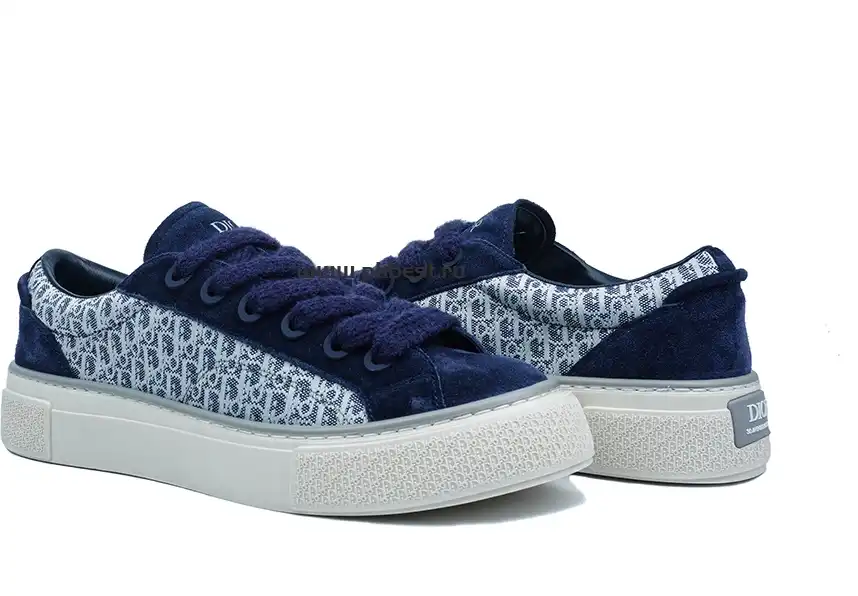 PK GOD Dior B33 TENNIS  DO EMBROIDERED  CANV BLUE & WHITE RETAIL MATERIALS READY TO SHIP