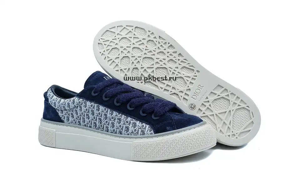 PK GOD Dior B33 TENNIS  DO EMBROIDERED  CANV BLUE & WHITE RETAIL MATERIALS READY TO SHIP