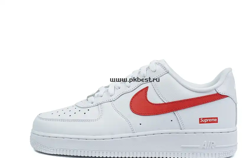 PK GOD Nike Supreme x Air Force 1 Low Box Logo – Speed Red RETAIL MATERIALS READY TO SHIP