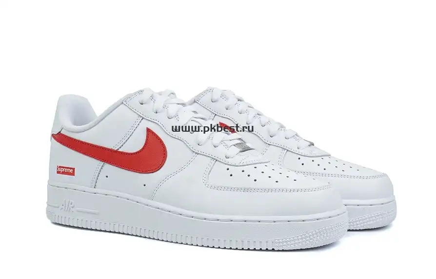 PK GOD Nike Supreme x Air Force 1 Low Box Logo – Speed Red RETAIL MATERIALS READY TO SHIP