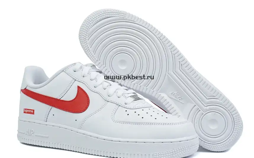 PK GOD Nike Supreme x Air Force 1 Low Box Logo – Speed Red RETAIL MATERIALS READY TO SHIP