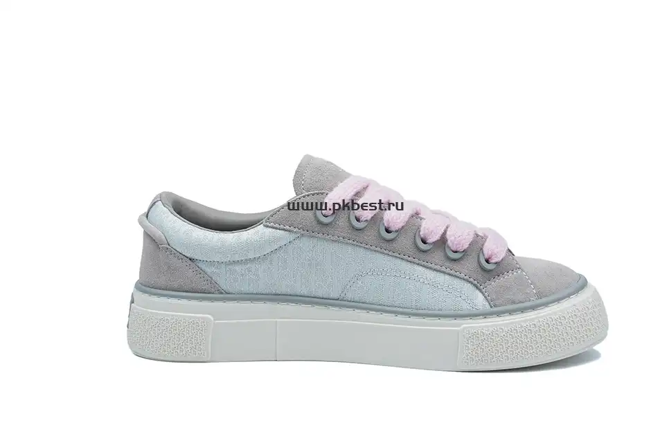 PK GOD Dior B33 TENNIS  DO  EMBROIDERED  CANV Gray & PINK RETAIL MATERIALS READY TO SHIP