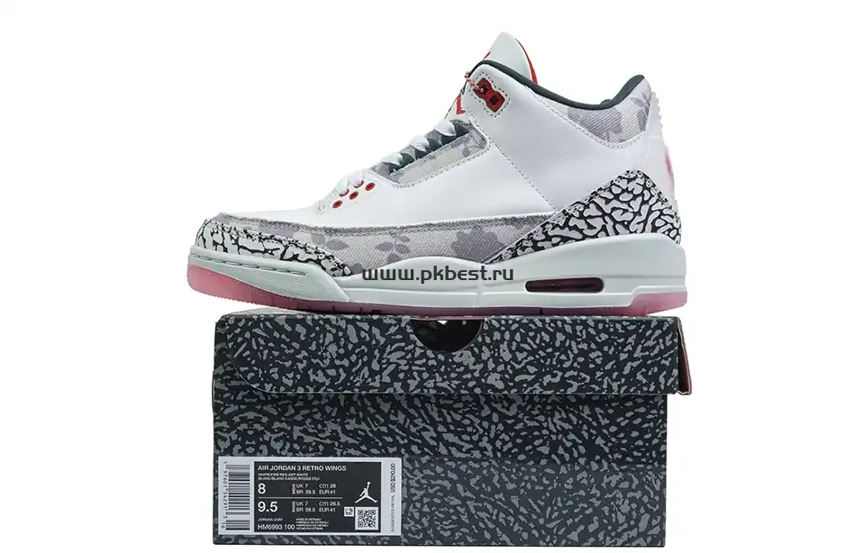 PK GOD Jordan Air Jordan 3 Retro Wings  Rice ash powder RETAIL MATERIALS READY TO SHIP