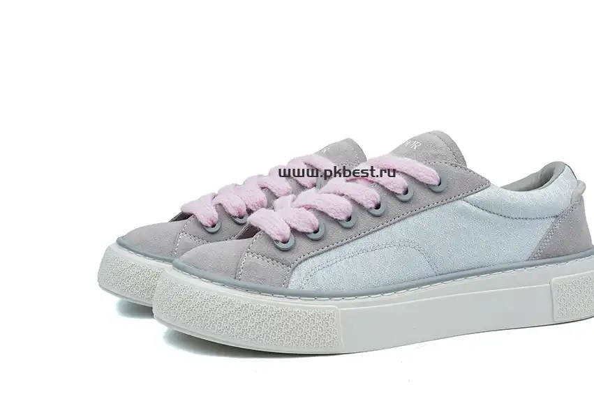 PK GOD Dior B33 TENNIS  DO  EMBROIDERED  CANV Gray & PINK RETAIL MATERIALS READY TO SHIP