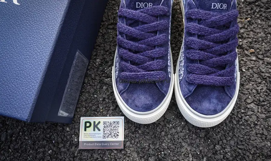 PK GOD Dior B33 TENNIS  DO EMBROIDERED  CANV BLUE & WHITE RETAIL MATERIALS READY TO SHIP