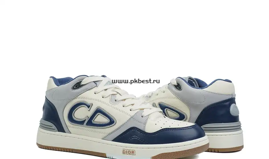 PK GOD Dior B57 MID-TOP SNEAKER Dark blue and white RETAIL MATERIALS READY TO SHIP