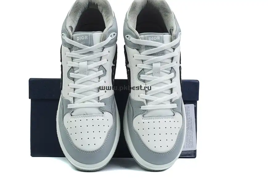 PK GOD Dior B57 MID-TOP SNEAKER  Gray and white RETAIL MATERIALS READY TO SHIP