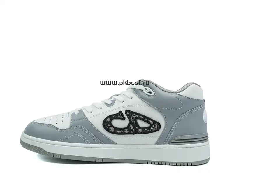 PK GOD Dior B57 MID-TOP SNEAKER  Gray and white RETAIL MATERIALS READY TO SHIP