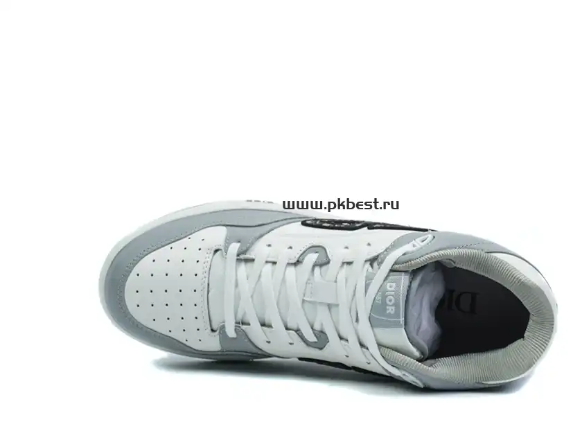 PK GOD Dior B57 MID-TOP SNEAKER  Gray and white RETAIL MATERIALS READY TO SHIP