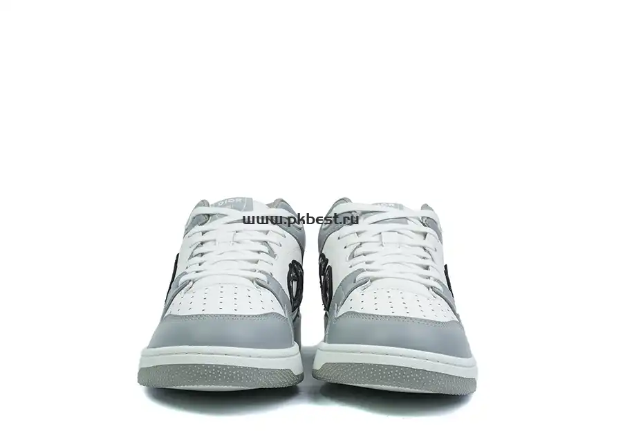 PK GOD Dior B57 MID-TOP SNEAKER  Gray and white RETAIL MATERIALS READY TO SHIP