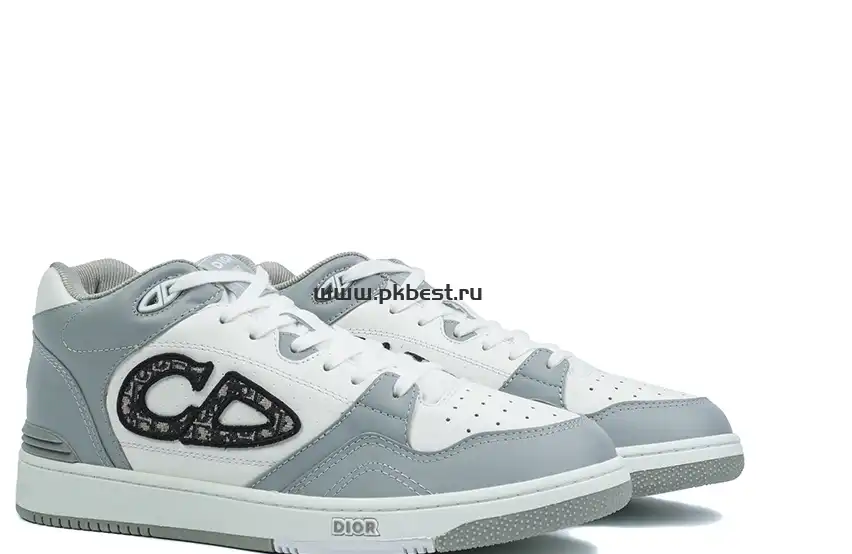 PK GOD Dior B57 MID-TOP SNEAKER  Gray and white RETAIL MATERIALS READY TO SHIP