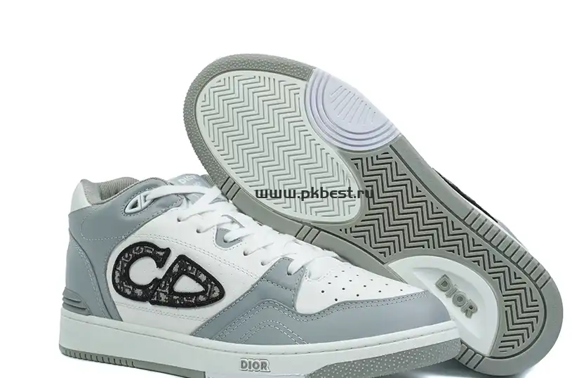 PK GOD Dior B57 MID-TOP SNEAKER  Gray and white RETAIL MATERIALS READY TO SHIP