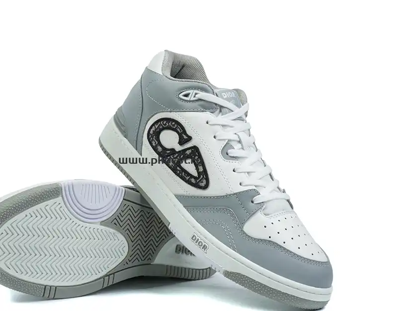 PK GOD Dior B57 MID-TOP SNEAKER  Gray and white RETAIL MATERIALS READY TO SHIP