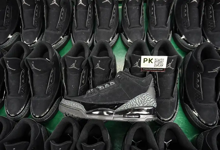 PK GOD  Air Jordan 3 Retro Black Cat RETAIL MATERIALS READY TO SHIP