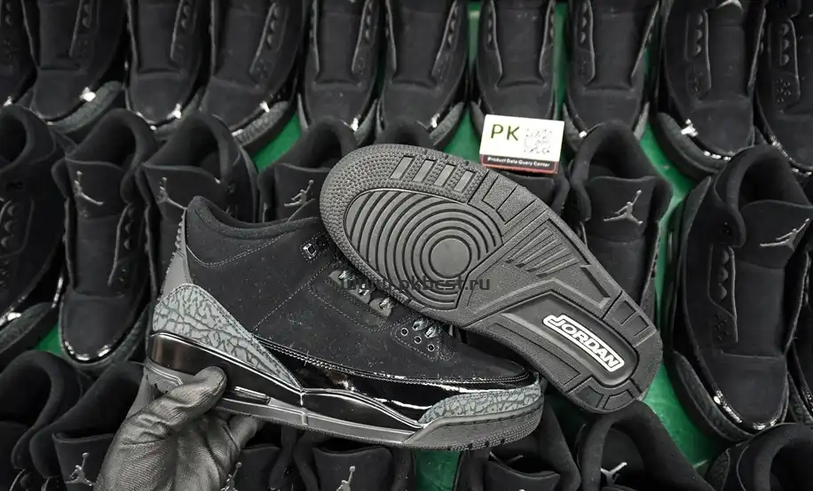 PK GOD  Air Jordan 3 Retro Black Cat RETAIL MATERIALS READY TO SHIP