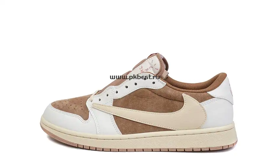 PK GOD Travis Scott x Jordan Air Jordan 1 Low OG Brown powder RETAIL MATERIALS READY TO SHIP