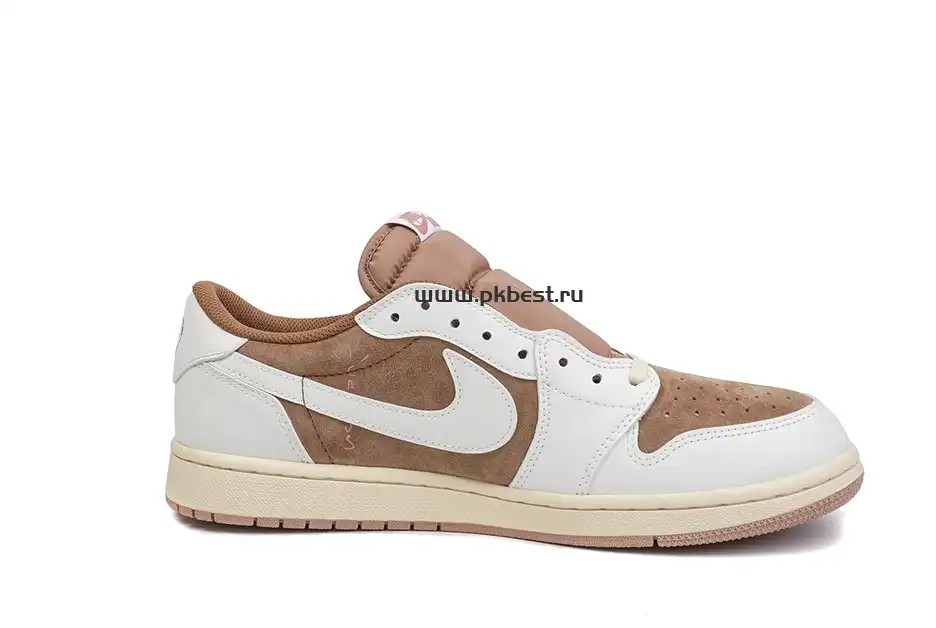 PK GOD Travis Scott x Jordan Air Jordan 1 Low OG Brown powder RETAIL MATERIALS READY TO SHIP