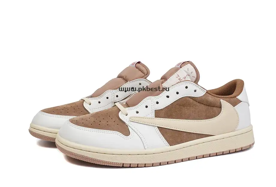 PK GOD Travis Scott x Jordan Air Jordan 1 Low OG Brown powder RETAIL MATERIALS READY TO SHIP