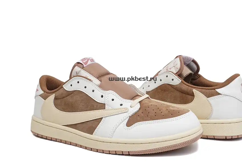 PK GOD Travis Scott x Jordan Air Jordan 1 Low OG Brown powder RETAIL MATERIALS READY TO SHIP