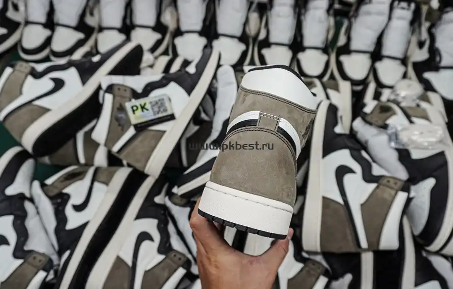 PK GOD Travis Scott x Fragment Design x Jordan Air Jordan 1 white RETAIL MATERIALS READY TO SHIP